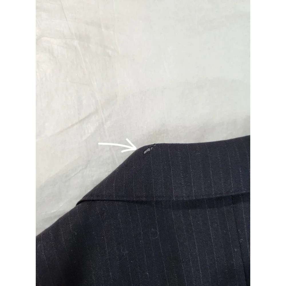 Armani Collezioni 100% wool made in Italy mens jacket 40R Blazer Suit Navy Blue